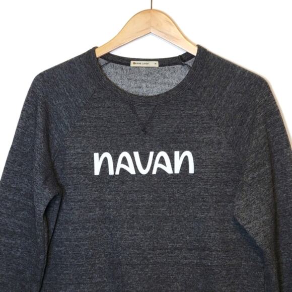 Marine Layer Navan Graphic Crew Neck Gray Sweatshirt Long Sleeve Casual Size M - Picture 3 of 10